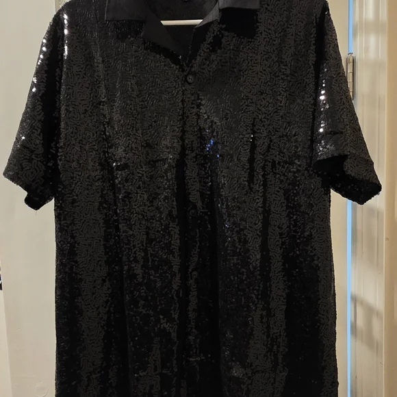 Shirts | Mens Black Sequin Dress Shirt | Poshmark Shirts | Mens Black Sequin Dress Shirt | Poshmark